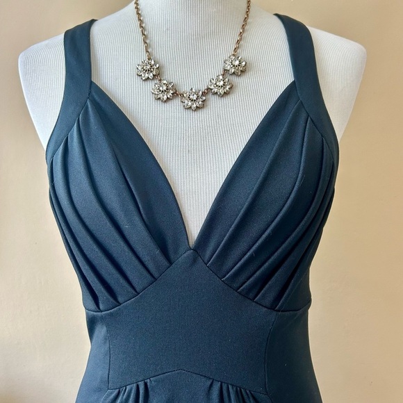 Vintage 1970s 70s Ursula of Switzerland Black Maxi Dress Disco Sleeveless Size M - Picture 3 of 12